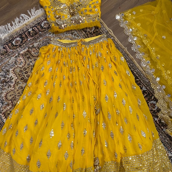 Selling Yellow Indian Lehenga Dress - Picture 2 of 2